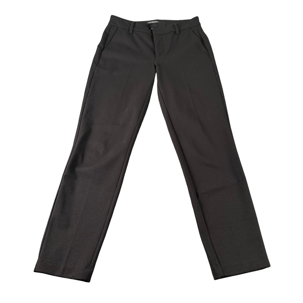 Liverpool Los Angeles Kelsey Black Knit Slim Straight Leg Trousers Size 2 26